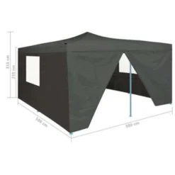 VidaXL Prieel Inklapbaar Met 4 Zijwanden 5x5 M Antraciet -Aanbiedingen Tuin Ruimte Winkel 0e8238639a8644ba820504e2e46f8857