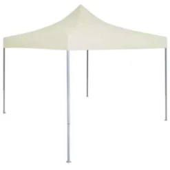 VidaXL Partytent Professioneel Inklapbaar 2x2 M Staal Crème