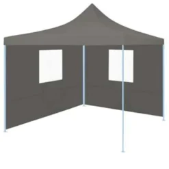 VidaXL Partytent Met 2 Zijwanden Inklapbaar 2x2 M Staal Antraciet