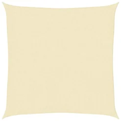 VidaXL Zonnescherm HDPE Crème Vierkant 3,6x3,6 M