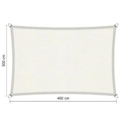 Shadow Comfort Rechthoek 3x4m Arctic White