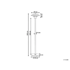 Beliani Terrasverwarmer ASKJA - Zilver Aluminium -Aanbiedingen Tuin Ruimte Winkel 1000038604 0102