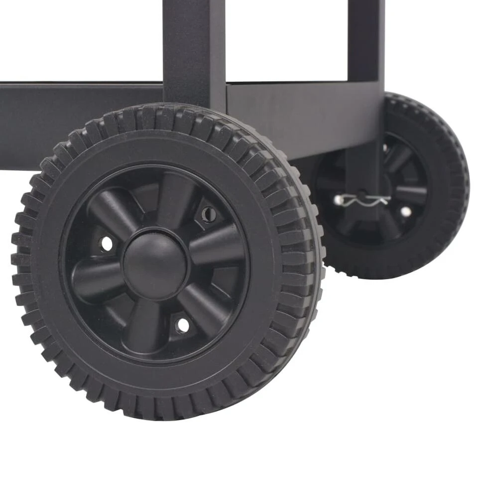 VidaXL Houtskoolbarbecue Met Onderplank Zwart 4 VidaXL Houtskoolbarbecue Met Onderplank Zwart - Afbeelding 4