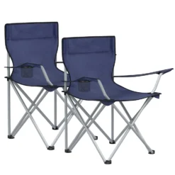 ACAZA Set Van 2 Opvouwbare Campingstoelen - Blauw