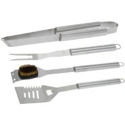 BBQ Collection Set - 4-delig - Spatel-vork-tang-borstel - RVS
