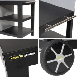 Cook'in Garden Trolleys NOVA - Zwart - Staal -Aanbiedingen Tuin Ruimte Winkel 1000092246 0103