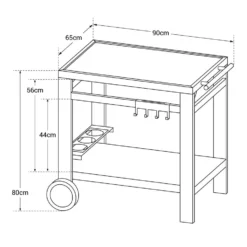 Cook'in Garden Trolleys MÉDIA M - Grijs - Staal -Aanbiedingen Tuin Ruimte Winkel 1000092249 0103