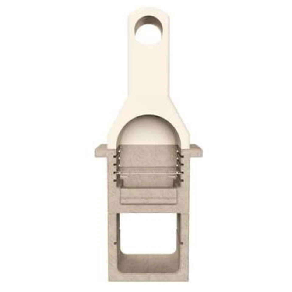 VidaXL Houtskoolbarbecue Met Schoorsteen Beton 4 VidaXL Houtskoolbarbecue Met Schoorsteen Beton - Afbeelding 4