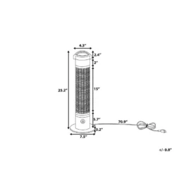Beliani Terrasverwarmer VEZUVIO - Zwart Aluminium -Aanbiedingen Tuin Ruimte Winkel 1645121544 0102