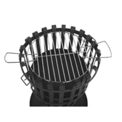 Beliani Vuurkorf Voor Hout PULO - Zwart Staal -Aanbiedingen Tuin Ruimte Winkel 1792250535 0103