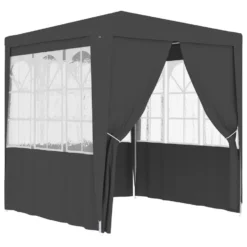 VidaXL Partytent Met Wanden Professioneel 90 G/m² 2,5x2,5 M Antraciet