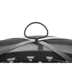 Beliani Vuurkorf Voor Hout MAYON - Zwart Staal -Aanbiedingen Tuin Ruimte Winkel 1933856298 0102