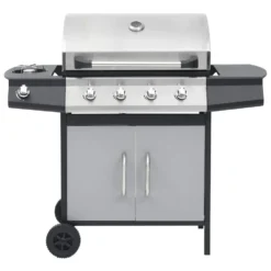 VidaXL Gasbarbecue 4+1 Kookzone Staal En Roestvrij Staal Zwart Zilver -Aanbiedingen Tuin Ruimte Winkel 32586c65704e47f3b4ec308daaeb3880