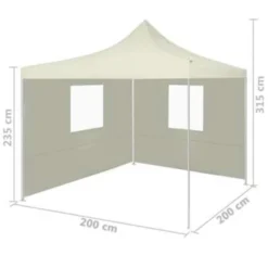 VidaXL Partytent Met 2 Zijwanden Inklapbaar 2x2 M Staal Crème -Aanbiedingen Tuin Ruimte Winkel 3ddab33e9afe4217a3551fe2f4c35921