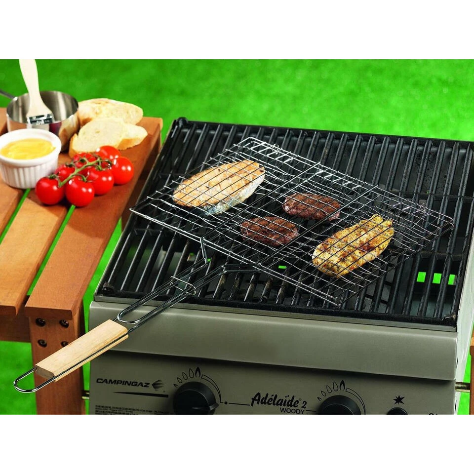 BBQ Collection Barbecue Rooster - Klem Grill - Metaal/hout - 55 X 35 X 2 Cm 3 BBQ Collection Barbecue Rooster - Klem Grill - Metaal/hout - 55 X 35 X 2 Cm - Afbeelding 3