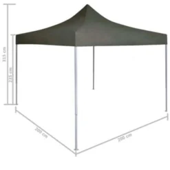 VidaXL Partytent Professioneel Inklapbaar 2x2 M Staal Antraciet -Aanbiedingen Tuin Ruimte Winkel 694e3c6b97cc4afe91b8e7b54f715a07