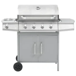 VidaXL Gasbarbecue 4+1 Kookzone Roestvrij Staal Zilverkleurig -Aanbiedingen Tuin Ruimte Winkel 70e998055bf04f619445dc3db74c4bc8