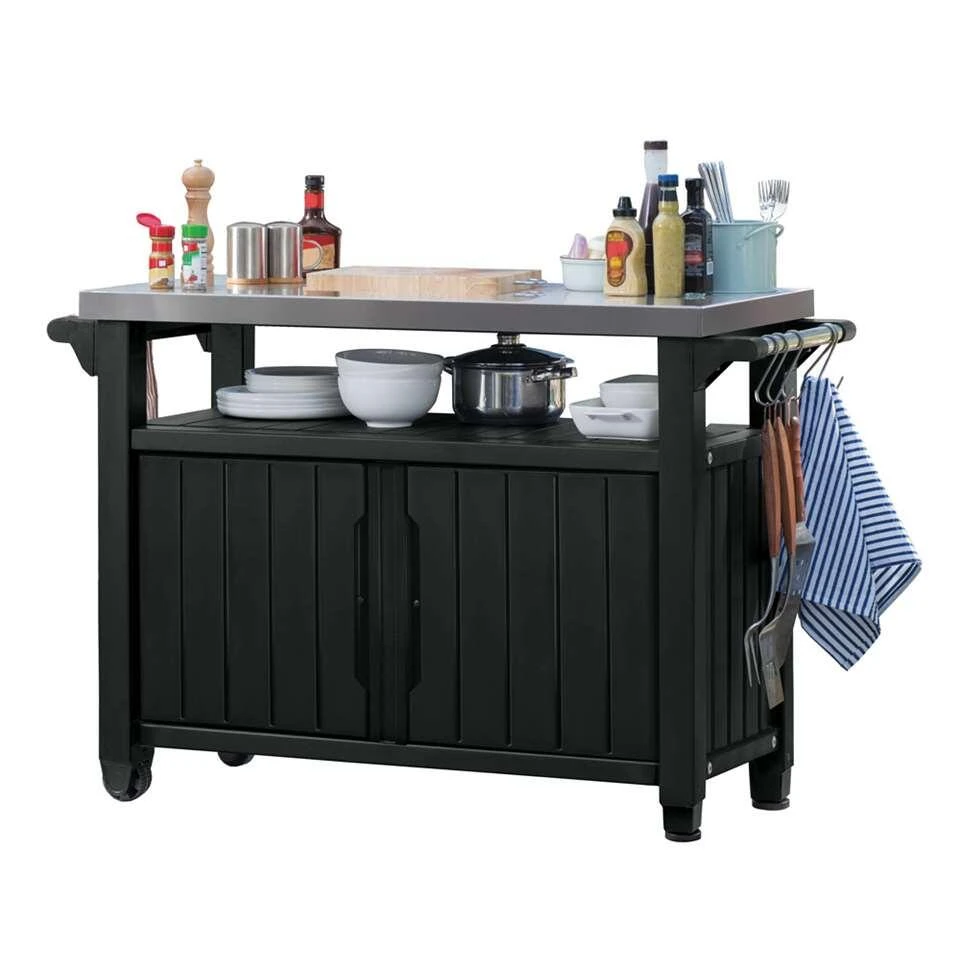Keter BBQtafel Unity XL - Grijs 2 Keter BBQtafel Unity XL - Grijs - Afbeelding 2