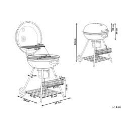 Beliani Houtskoolgrill MARAPI - Zwart Staal 6 Beliani Houtskoolgrill MARAPI - Zwart Staal -Aanbiedingen Tuin Ruimte Winkel 9bea0c2ce3a64878a8615e621238ccea