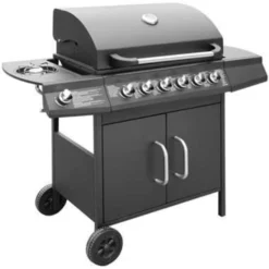 VidaXL Gasbarbecue 6+1 Kookzone Zwart -Aanbiedingen Tuin Ruimte Winkel b2f9ee5b08de428a9f25f91a472c4e0b