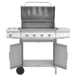 VidaXL Gasbarbecue 4+1 Kookzone Roestvrij Staal Zilverkleurig -Aanbiedingen Tuin Ruimte Winkel b73c60a8bc8f4ec288afaf29781f5523