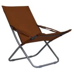 VidaXL Strandstoelen 2 St Inklapbaar Stof Bruin -Aanbiedingen Tuin Ruimte Winkel d6b7f5864b5c464bbfd897870fec0747